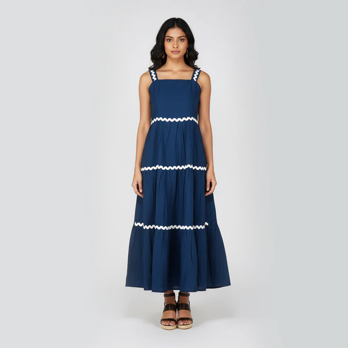 Woven Solid Sleeveless Dress